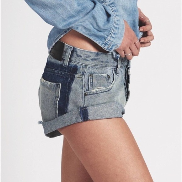 ONE TEASPOON Denim Shorts Blue Storm Bandits Size 26 NEW MSRP $118 - Picture 8 of 8